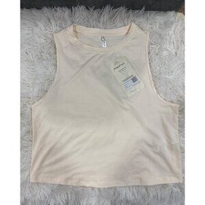 Fabletics Blake Muscle Tank XXS Recycled Polyester & Elastane Beige Sleeveless T
